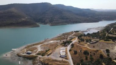 Cyprus. Kouris Reservoir. Beautiful mountain views. Lake. Summer view.