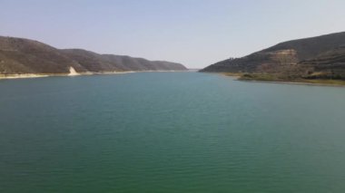 Cyprus. Kouris Reservoir. Beautiful mountain views. Lake. Summer view.