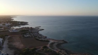 Protaras. Evening coast of Cyprus. Resort town in eastern Cyprus. Mediterranean Sea.