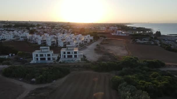 Protaras Evening Coast Cyprus Resort Town Eastern Cyprus Mediterranean Sea — Video