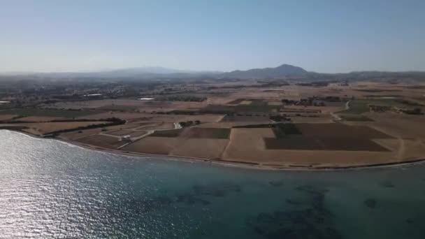 Cyprus Beach Daytime Mediterranean Sea Beautiful Views Coast — 비디오