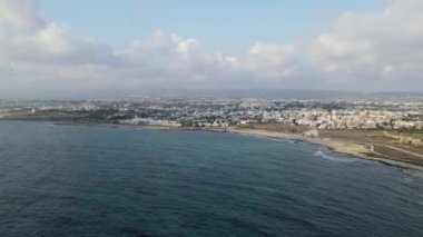 Pathos. Island of Cyprus. Evening views of the beautiful Mediterranean. Sea and city.
