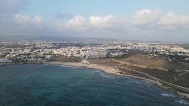 Pathos. Island of Cyprus. Evening views of the beautiful Mediterranean. Sea and city.