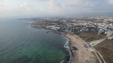 Pathos. Island of Cyprus. Evening views of the beautiful Mediterranean. Sea and city.