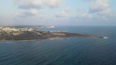 Pathos. Island of Cyprus. Evening views of the beautiful Mediterranean. Sea and city.