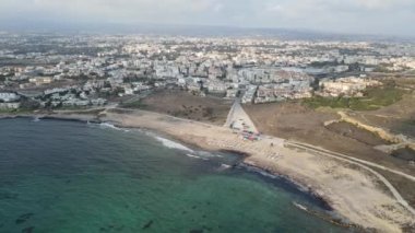 Pathos. Island of Cyprus. Evening views of the beautiful Mediterranean. Sea and city.