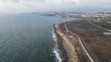 Pathos. Island of Cyprus. Evening views of the beautiful Mediterranean. Sea and city.
