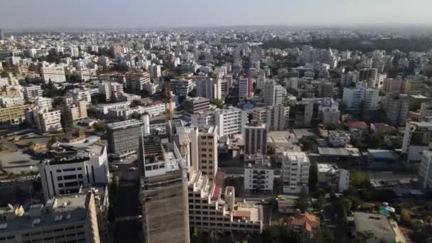 위에서 도시의 공중에서 개발입니다 니코시아의 키프로스 — 비디오