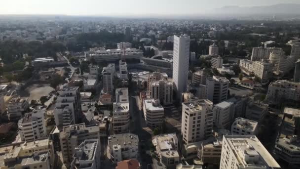 위에서 도시의 공중에서 개발입니다 니코시아의 키프로스 — 비디오