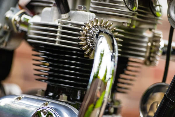 Midden jaren zestig Triumph Bonneville motorfiets detail — Stockfoto