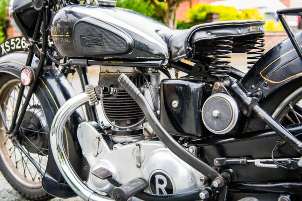 1939 Immagini di dettaglio di una moto d'epoca Rudge Special — Foto Stock