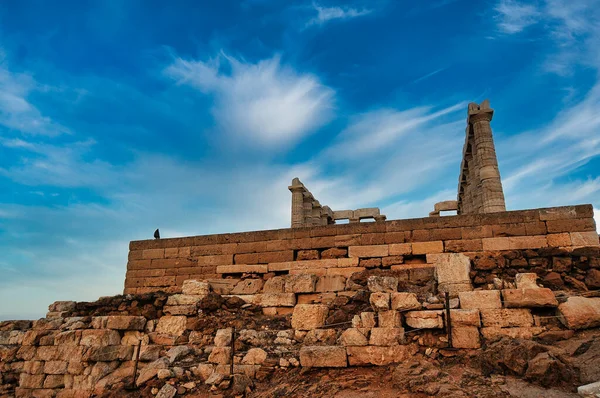 ünlü Yunan tapınağı poseidon, cape sounion Yunanistan