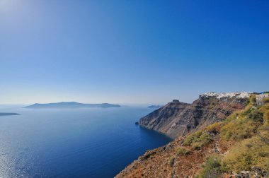 Santorini adasının güzel manzarası