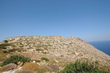 Ios adasında dağ ve deniz