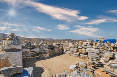 Yunanistan 'ın Ios adasında Homer' ın mezarı