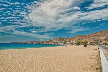 Mylopotas beach, Ios Island, Cyclades, Ege, Yunanistan