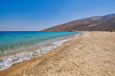 Yunanistan 'ın Ios adasındaki Agia Theodoti plajı