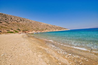 Yunanistan 'ın Ios adasındaki Agia Theodoti plajı