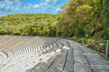 Antik epidaurus tiyatro, peloponnese, Yunanistan