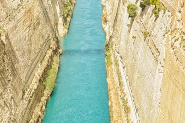 Ege Adaları Yunanistan görünümünde Corinth Kanalı