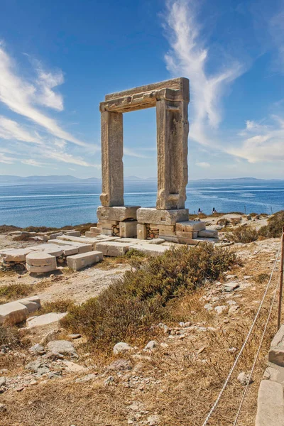 Portara Île de Naxos dans les Cyclades — Photo