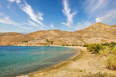 Yunanistan 'ın Serifos adasındaki Ganema plajı