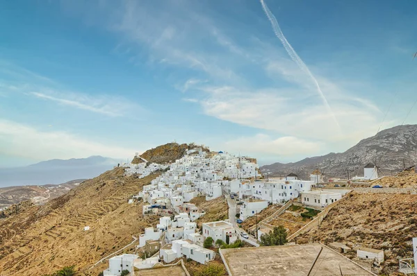 Panoramic View Traditional Chora Village Beautiful Island Serifos Cyclades Greece — Stock Photo, Image