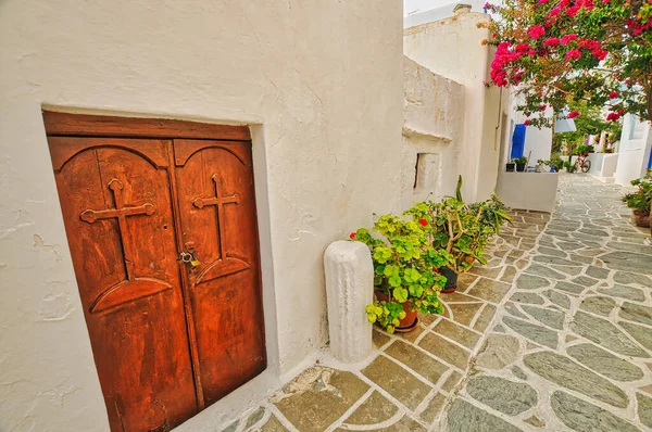 卡斯特罗或卡斯特罗是霍拉镇最古老的部分在Folegandros岛 希腊Cyclades — 图库照片