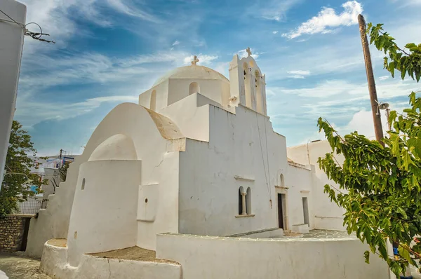 Isla Folegandros Pequeña Iglesia Ciudad Chora Grecia Cícladas Capilla Tradicional — Foto de Stock