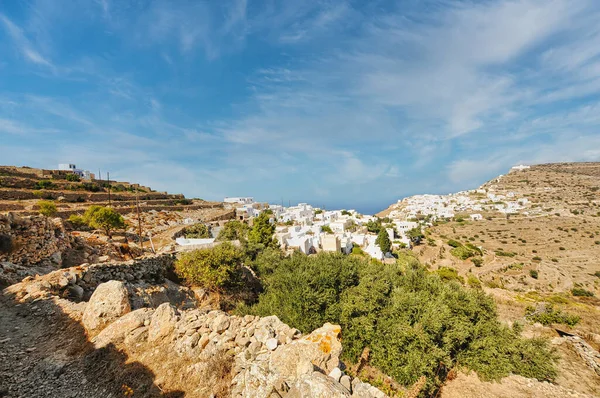 Beautiful Village Chora Cycladic Island Sikinos Greece — Stock Photo, Image