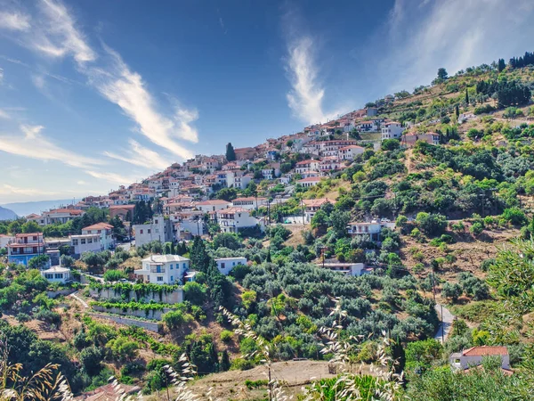 Glossa 'nın Yunanistan' daki the Dağ 'daki panoramik manzarası