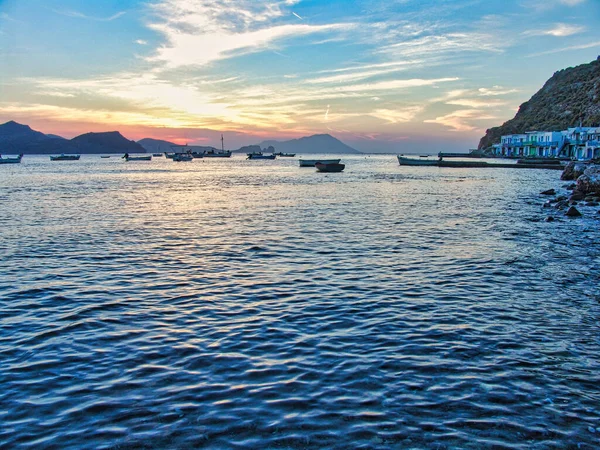 Malerischer Meerblick Vom Griechischen Fischerdorf Klima Auf Der Insel Milos — Stockfoto