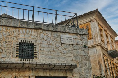 Yunanistan 'ın Nafplio kentindeki tarihi bina, fotoğrafçılık için ideal