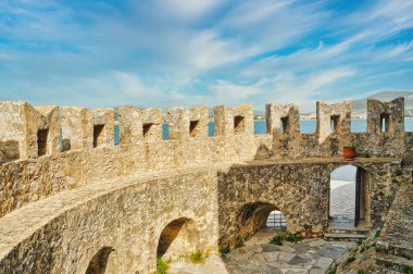 Palamidi castle Hill Nafplio şehir Yunanistan üzerinde...