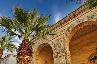 Yunanistan 'ın Nafplio kentindeki tarihi bina, fotoğrafçılık için ideal