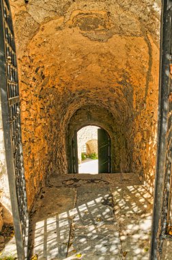 Palamidi castle Hill Nafplio şehir Yunanistan üzerinde...