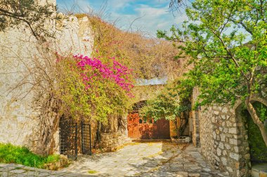 Palamidi castle Hill Nafplio şehir Yunanistan üzerinde...