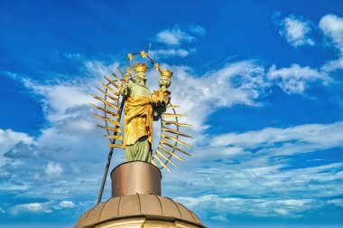 Polonya 'nın tarihi Krakow kenti, tarihi binalar