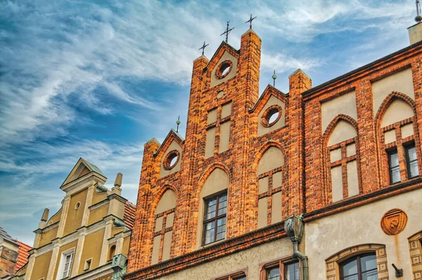 Вид Исторические Здания Старой Рыночной Площади Городе Познань Польша — стоковое фото
