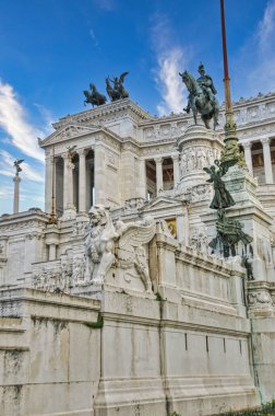 Tarihi binaları olan güzel şehir Roma, İtalya Avrupa
