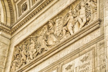 Arc de triomphe etoile, Paris 'in Fransa' daki ünlü anıtı, tarihi cazibe