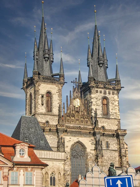 Vista Panorámica Ciudad Praga Edificios Históricos Monumentos Del Casco Antiguo — Foto de Stock
