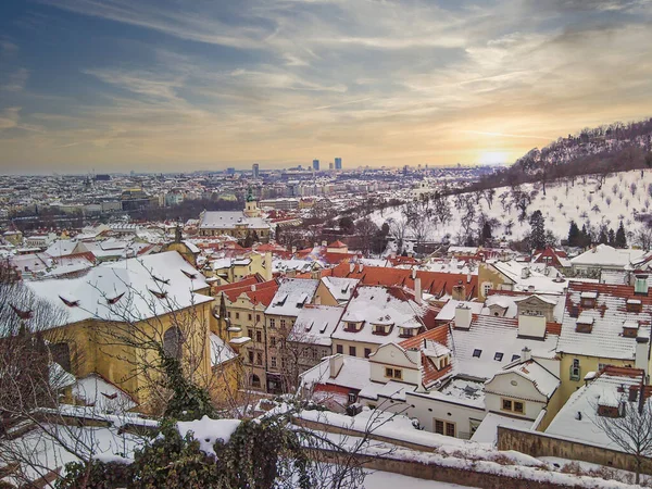 Панорамний Вид Місто Прага Відоме Місце Подорожі Чехії — стокове фото