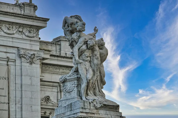 罗马市 有历史建筑和雕像 意大利欧洲 — 图库照片