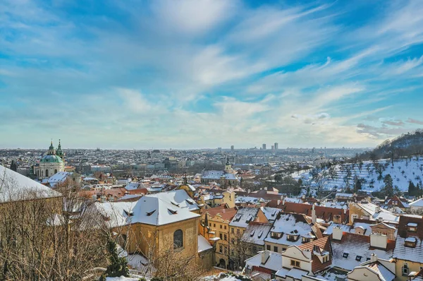 Vue Panoramique Sur Ville Prague Les Bâtiments Historiques Monuments Vieille — Photo
