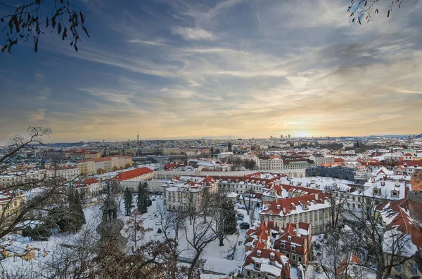 Панорамный Вид Знаменитый Туристический Центр Чехии — стоковое фото