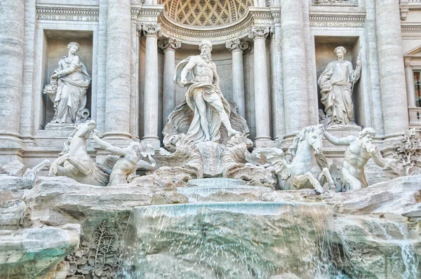 Bruisende Stad Rome Met Trevifontein Italië Europa — Stockfoto