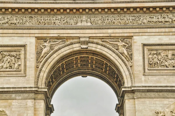 Arc Triomphe Etoile Famoso Monumento París Francia Atracción Histórica — Foto de Stock