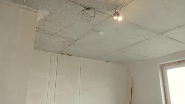 Renovation Apartment Empty Walls Repairs House Own Hands Interior Apartment — Video