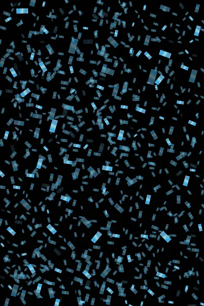 Blaues Konfetti Auf Schwarzem Hintergrund Fallende Pailletten Feierlicher Hintergrund — Stockvektor